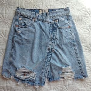 FREE PEOPLE Parker wrap mini skirt